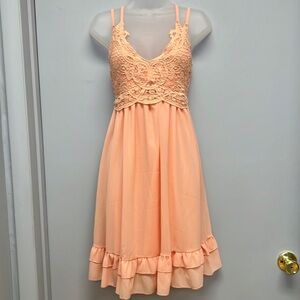 NWT Feager Lace Bodice Dress (Peach)